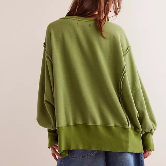 We The Free Camden Sweatshirt / Green Goddess - Picture 3 of 4